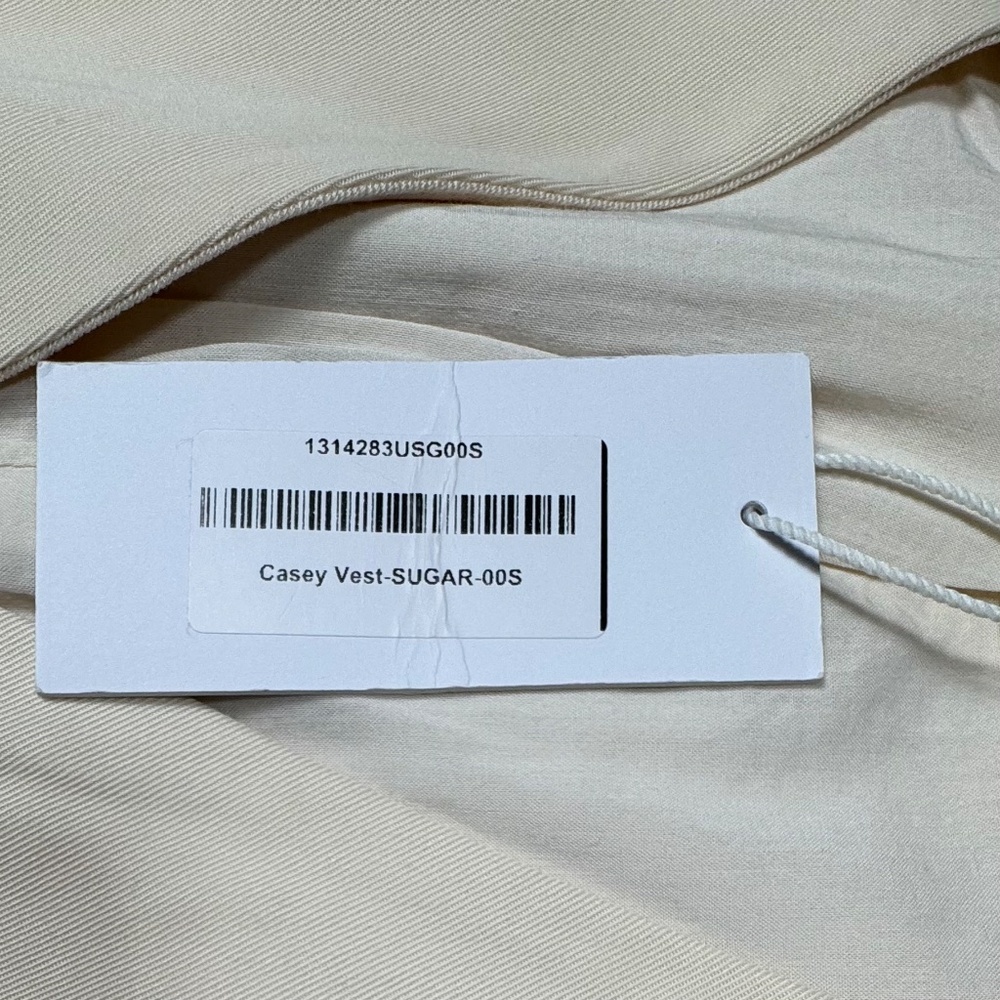 Reformation Casey Vest - Tailored Longline Waistcoat/ Sleeveless Top Cream - Picture 8 of 13
